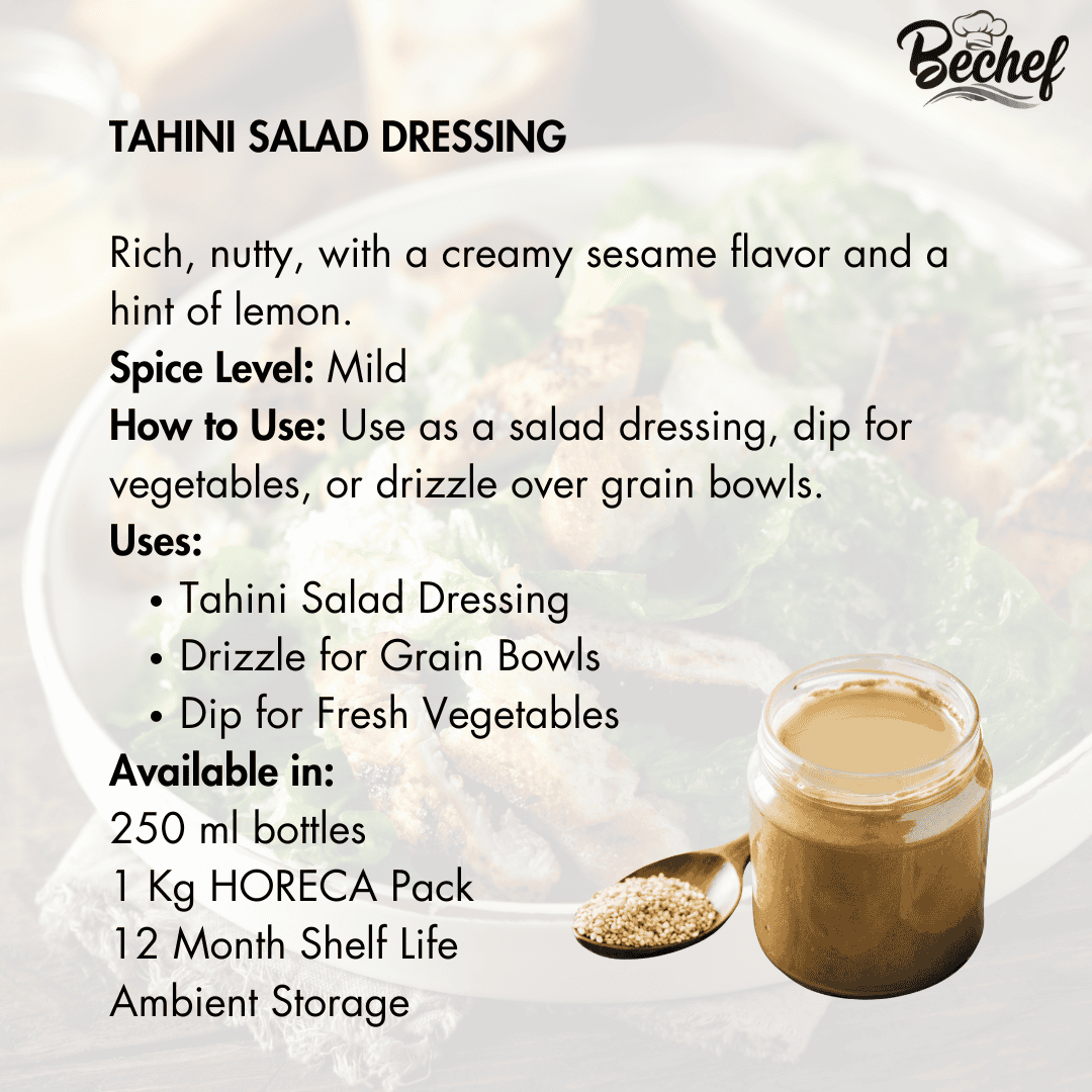 TAHINI DRESSING SAUCE & Vinaigrette